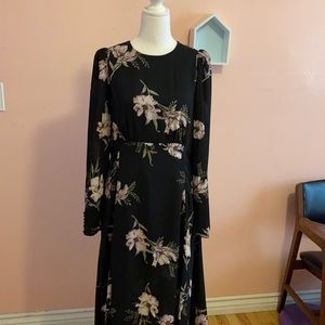 Long sleeve floral dress